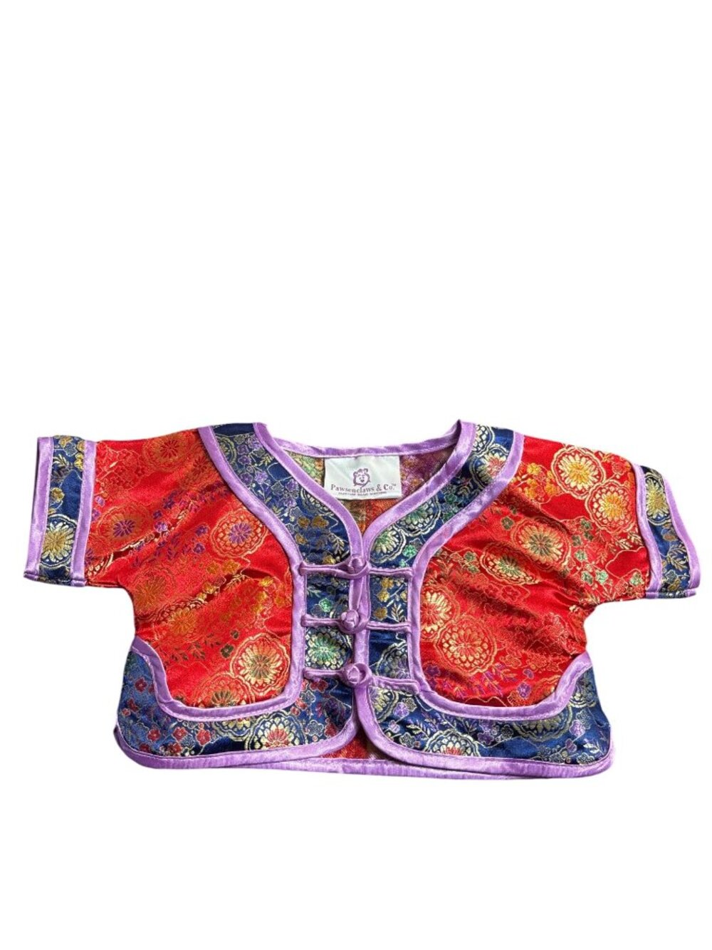 Asian Inspired Stuffed Animal Pawsenclaws@co Top Floral Tapestry Embroidered